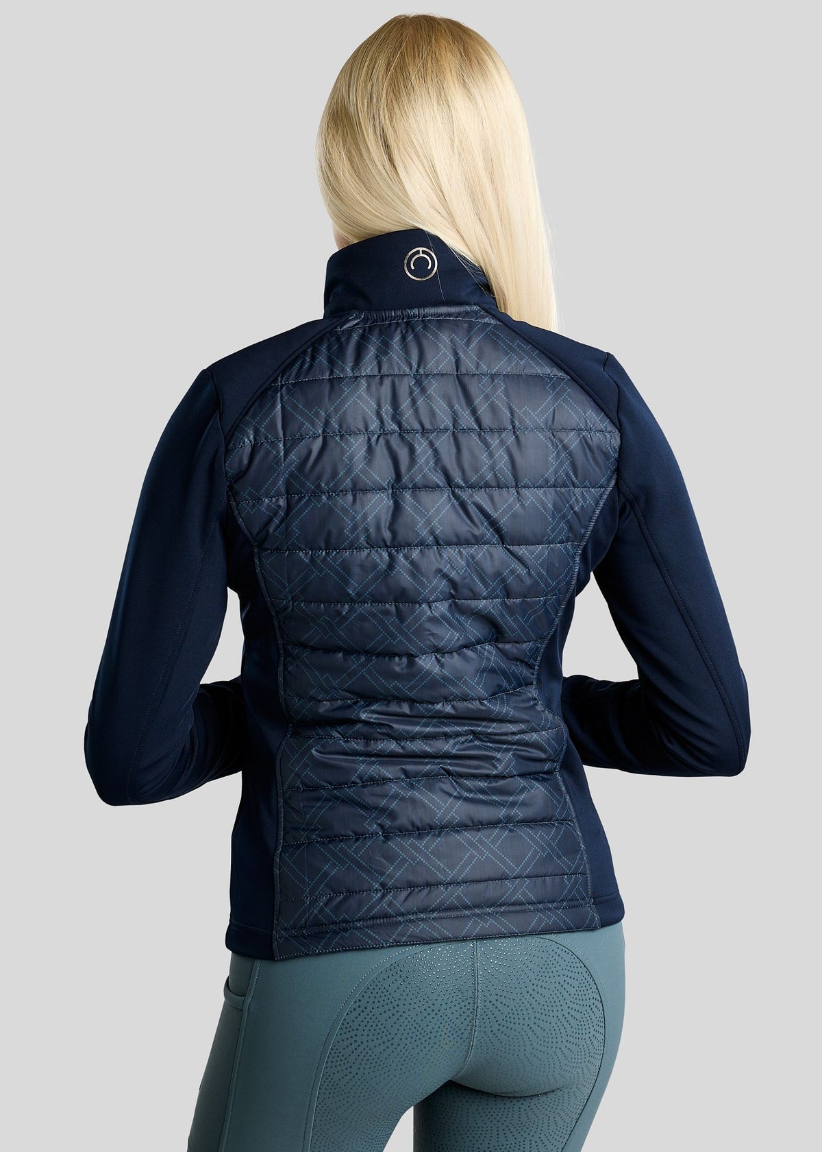 MoLeia Chaqueta Híbrida Montar diseño Ternet Lumber Check - Navy