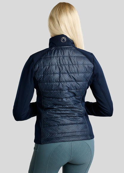 MoLeia Chaqueta Híbrida Montar diseño Ternet Lumber Check - Navy