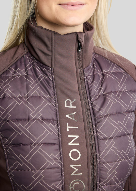 MoLeia Chaqueta Híbrida Montar diseño Ternet Lumber Check - Black Peony