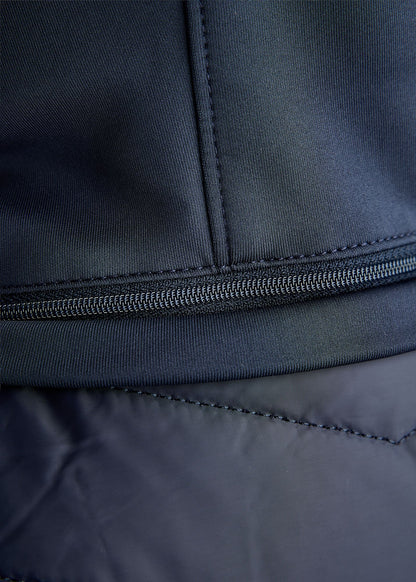 MoEverline Chaqueta Híbrida Montar con Capucha Desmontable y detalles Golden Quartz - Navy