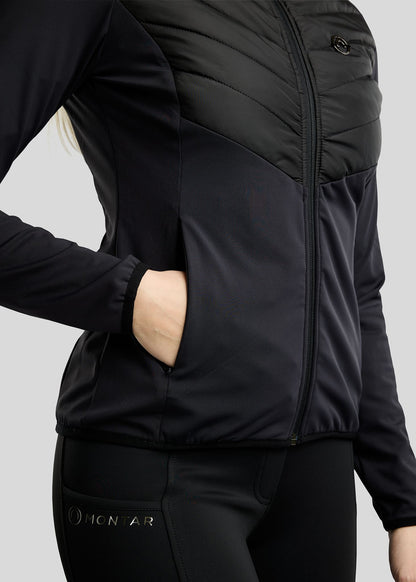 MoAddie Chaqueta Híbrida Montar con Logo Gun Metal - Negro