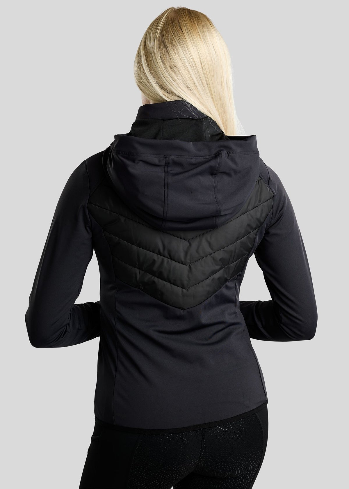MoAddie Chaqueta Híbrida Montar con Logo Gun Metal - Negro