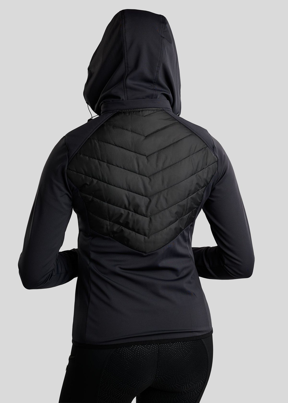 MoAddie Chaqueta Híbrida Montar con Logo Gun Metal - Negro
