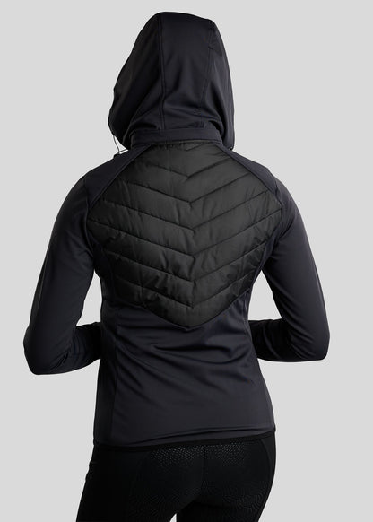 MoAddie Chaqueta Híbrida Montar con Logo Gun Metal - Negro