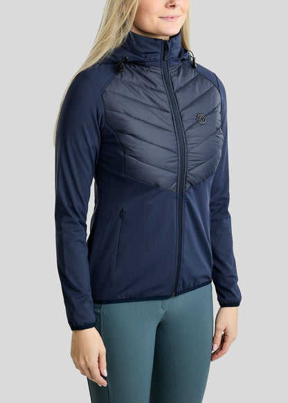 MoAddie Chaqueta Híbrida Montar con Logo Gun Metal - Navy