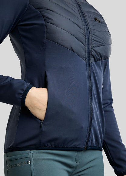 MoAddie Chaqueta Híbrida Montar con Logo Gun Metal - Navy