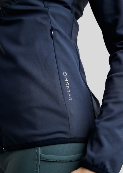 MoAddie Chaqueta Híbrida Montar con Logo Gun Metal - Navy