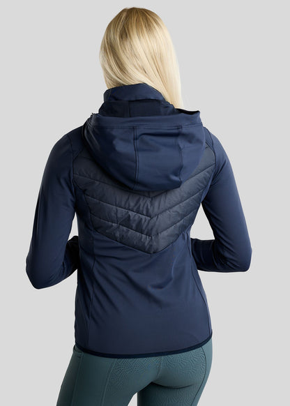 MoAddie Chaqueta Híbrida Montar con Logo Gun Metal - Navy
