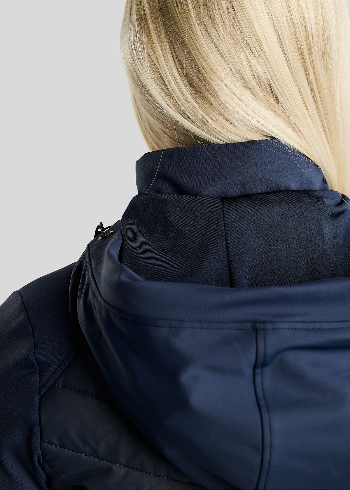 MoAddie Chaqueta Híbrida Montar con Logo Gun Metal - Navy