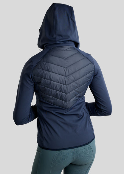MoAddie Chaqueta Híbrida Montar con Logo Gun Metal - Navy