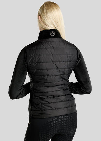 MoValerie Chaqueta Velvet Híbrida Montar con detalles Golden Quartz - Negro
