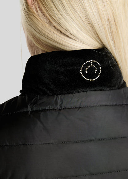 MoValerie Chaqueta Velvet Híbrida Montar con detalles Golden Quartz - Negro