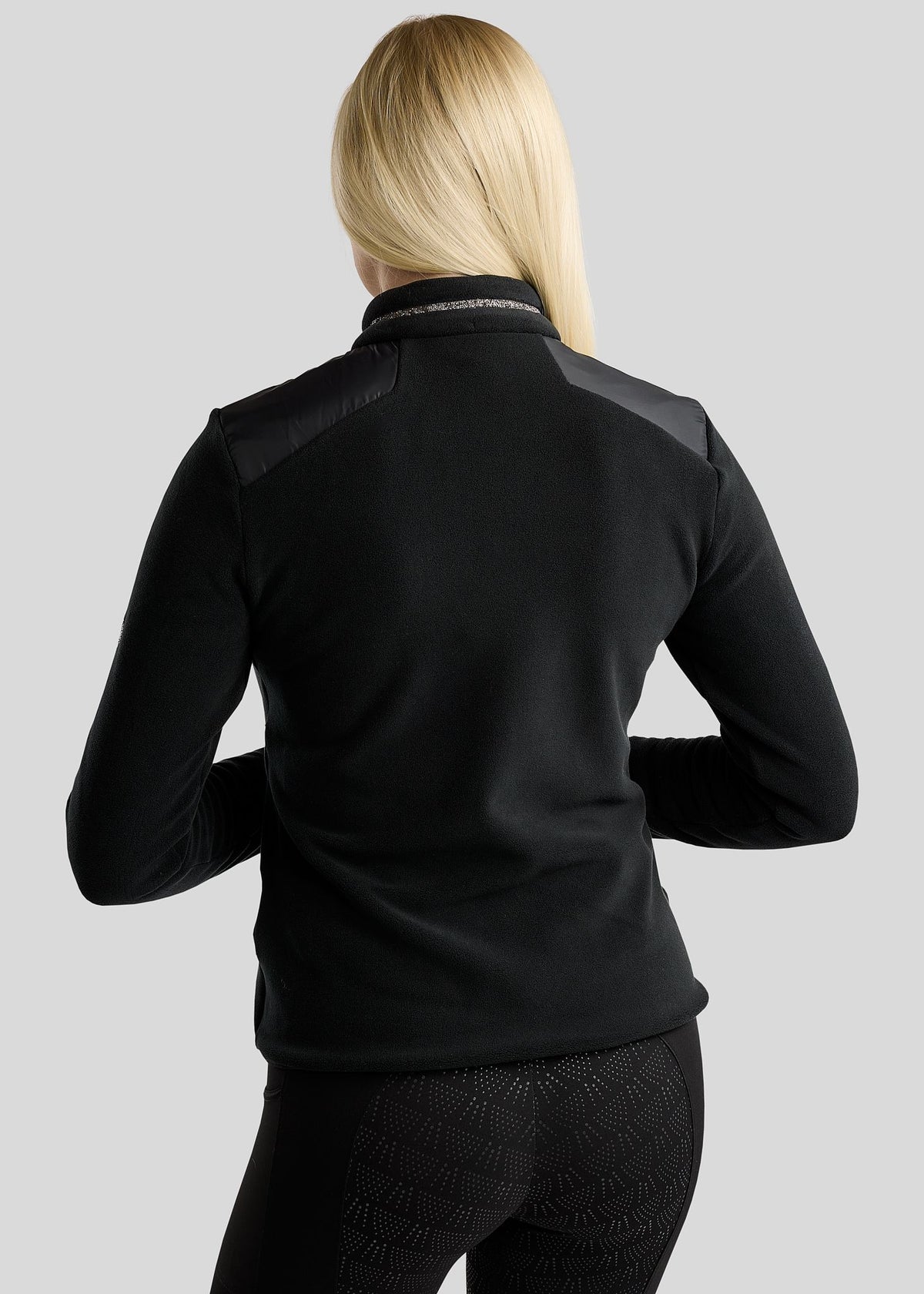 MoEllie Chaqueta Polar con detalles Gun Metal - Negro