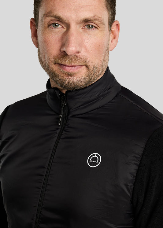 MoToby Chaqueta de Forro Polar Hombre - Negro