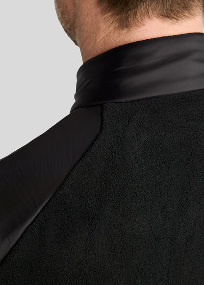 MoToby Chaqueta de Forro Polar Hombre - Negro