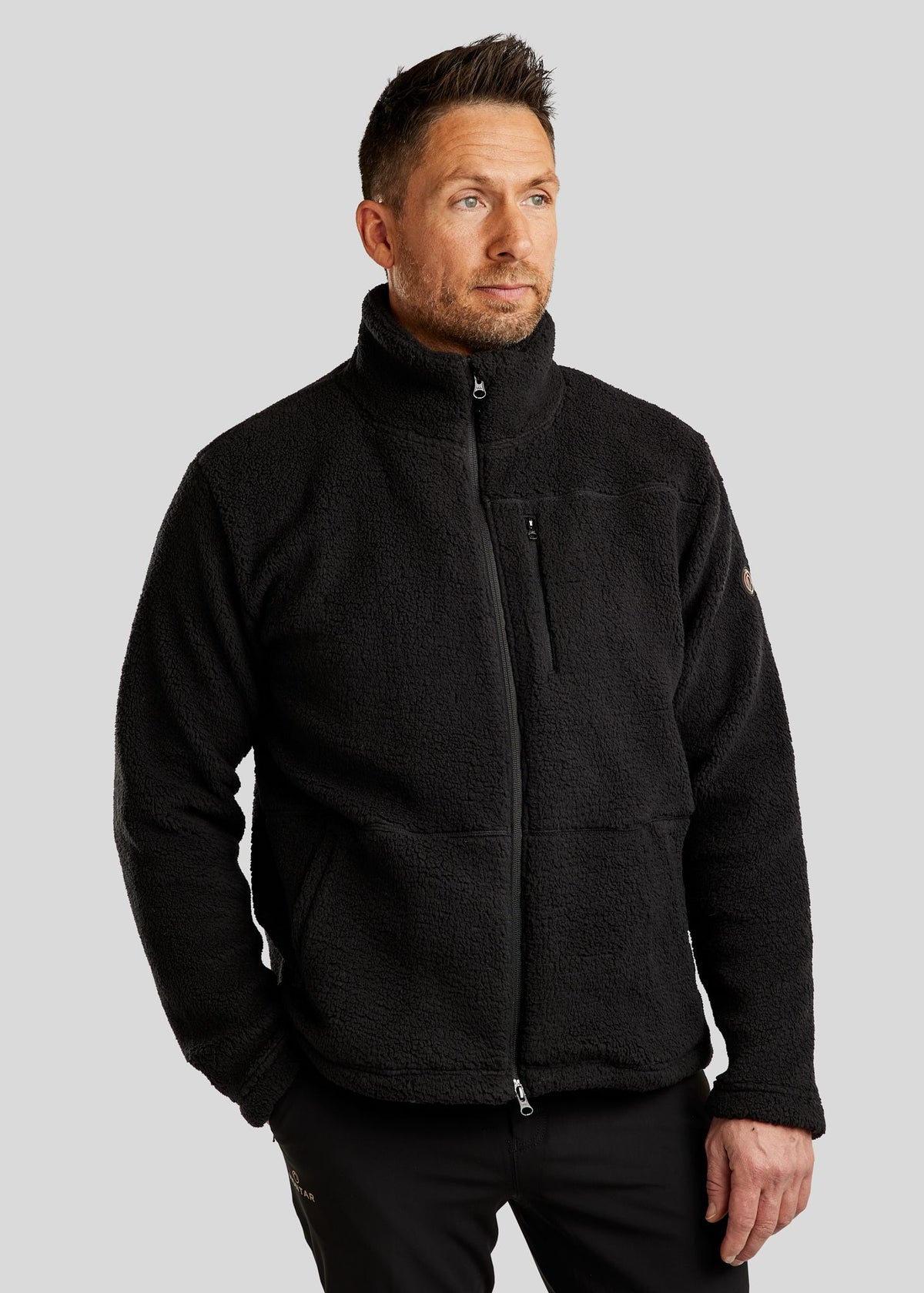 MoCharlie Chaqueta Teddy Hombre - Negro