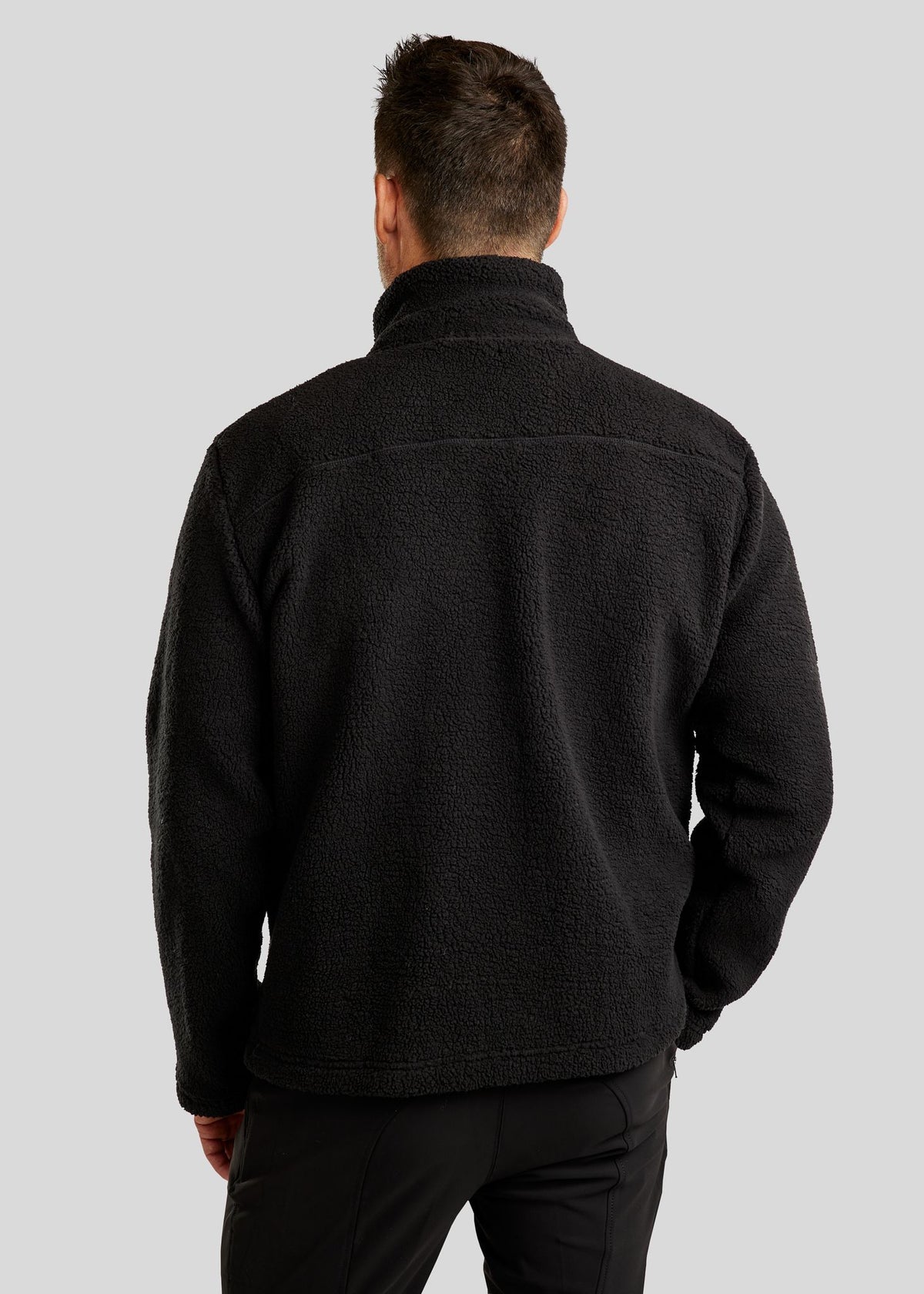 MoCharlie Chaqueta Teddy Hombre - Negro