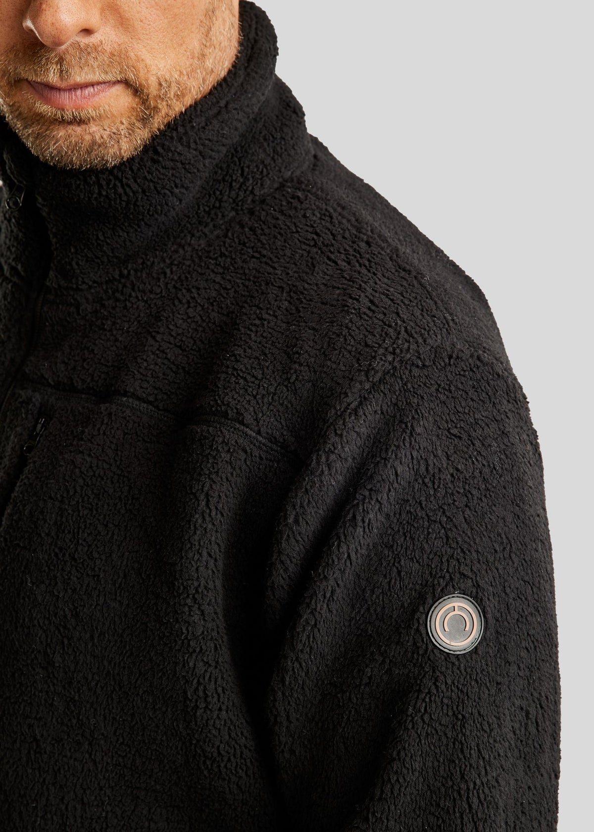 MoCharlie Chaqueta Teddy Hombre - Negro