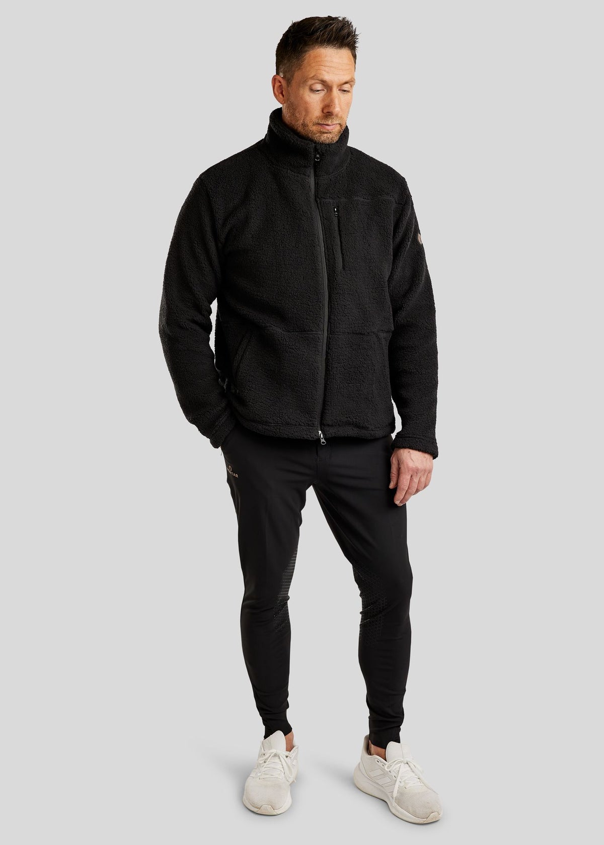 MoCharlie Chaqueta Teddy Hombre - Negro