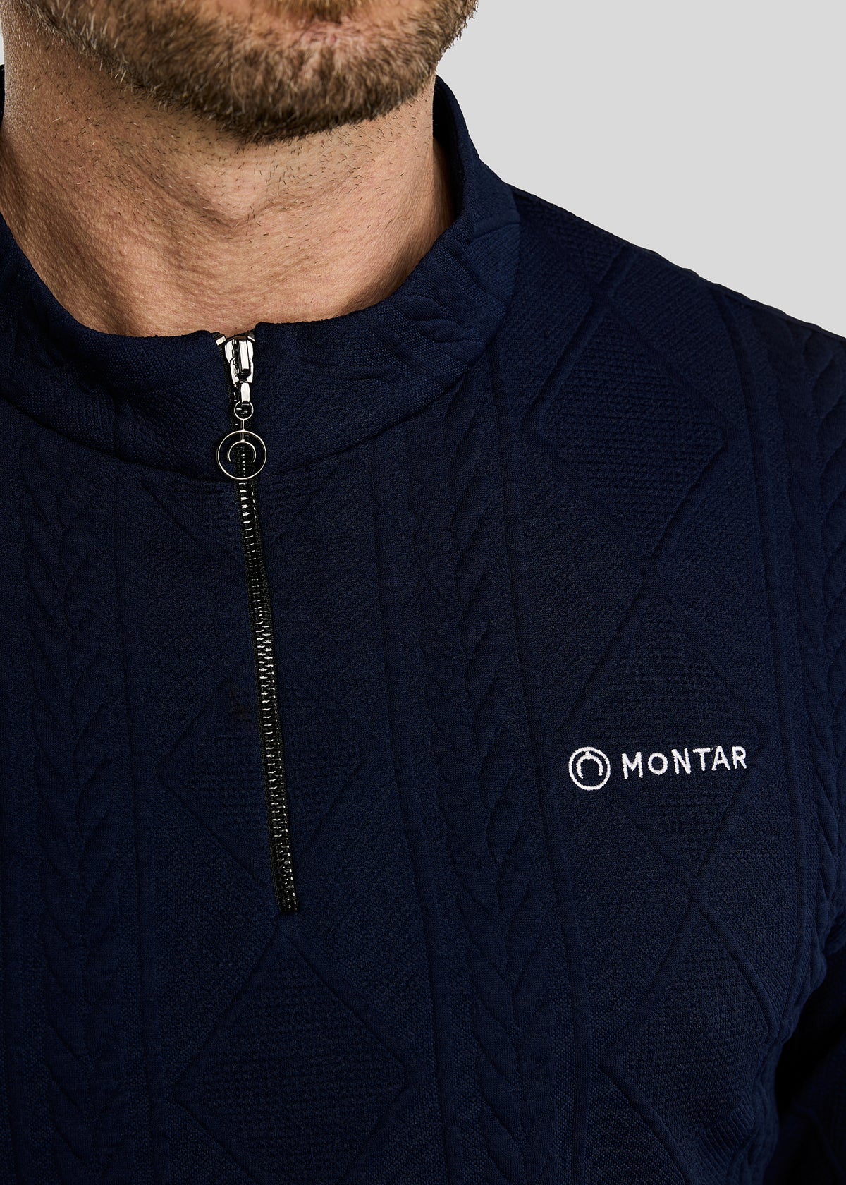 MoJake Jersey de Hombre Punto Trenzado - Navy