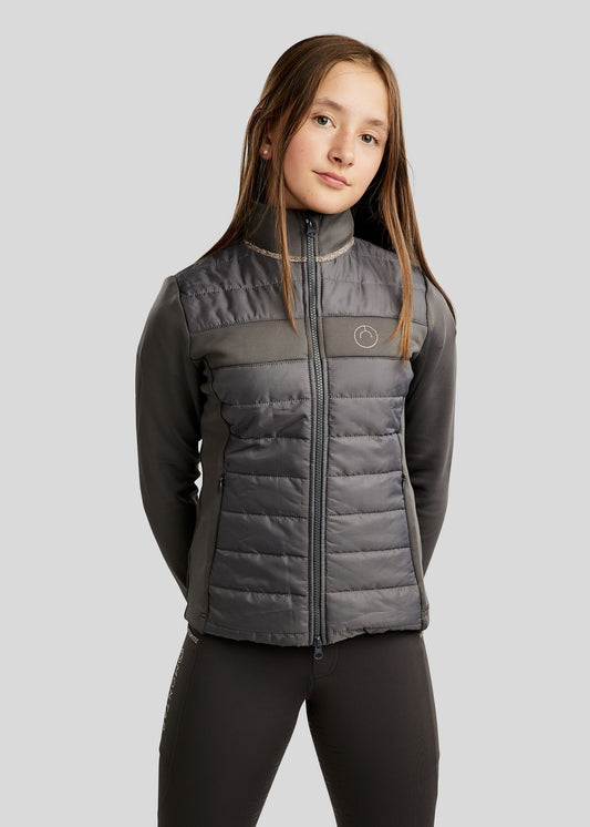 MoLila Junior chaqueta hibrido con detalles Champagne - Gris