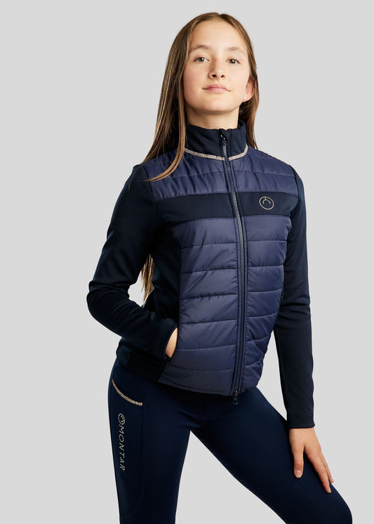MoLila Junior chaqueta hibrido con detalles Champagne - Navy