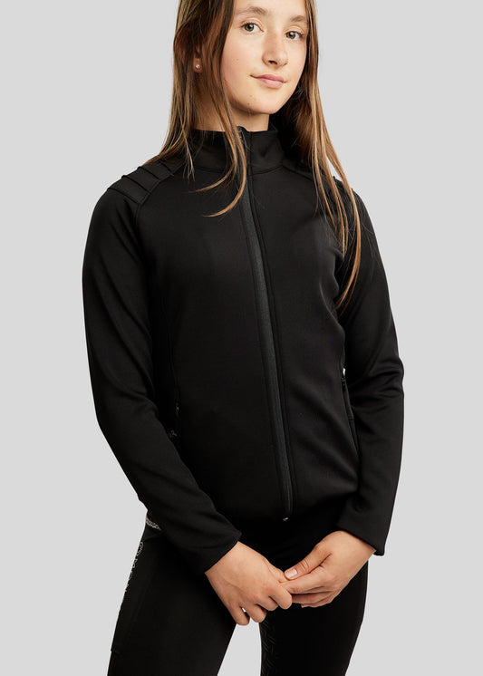 MoPearl Junior Chaqueta Montar con Gun Metals Cristals - Negro