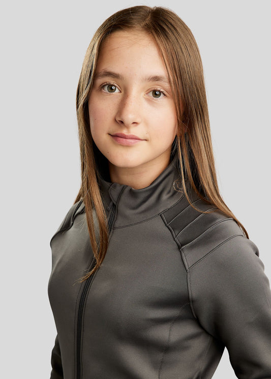 MoPearl Junior Chaqueta Montar con Gun Metals Cristals - Gris