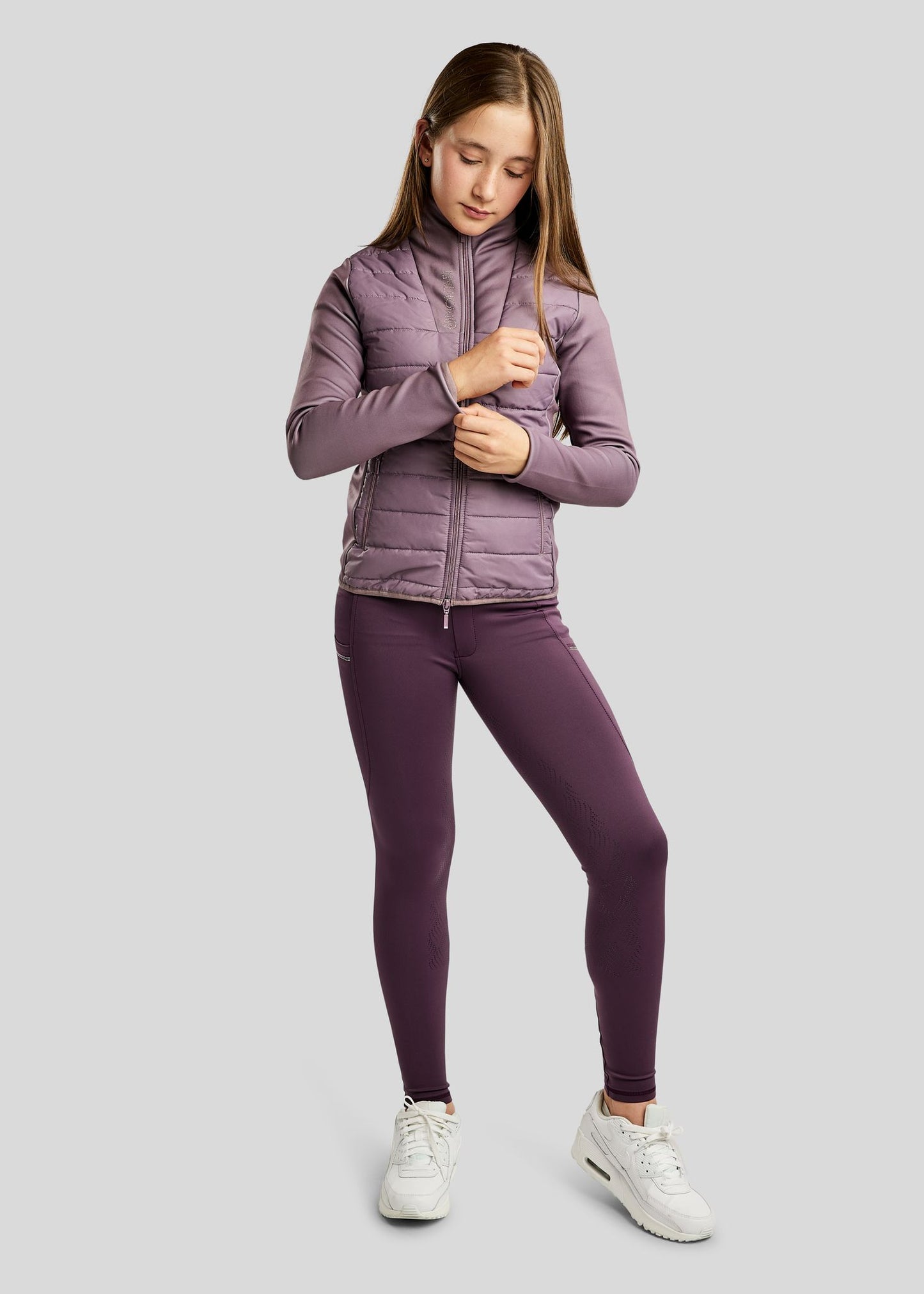 MoCaroline Junior Chaqueta híbrida con brillis champagne – Blush