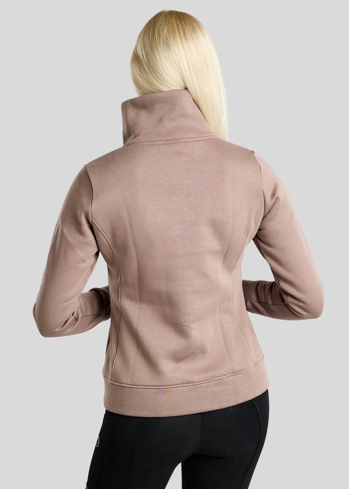 MoNaja Sudadera Montar con Cuello Alto y Cristales Golden Quartz - Nougat Brown