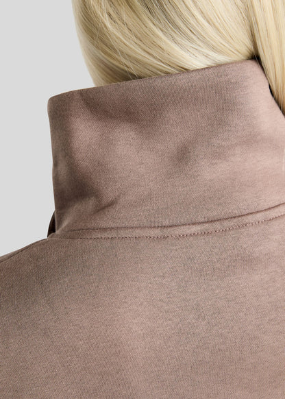 MoNaja Sudadera Montar con Cuello Alto y Cristales Golden Quartz - Nougat Brown