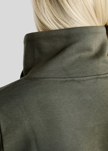 MoNaja Sudadera Montar con Cuello Alto y Cristales Golden Quartz - Forest Green