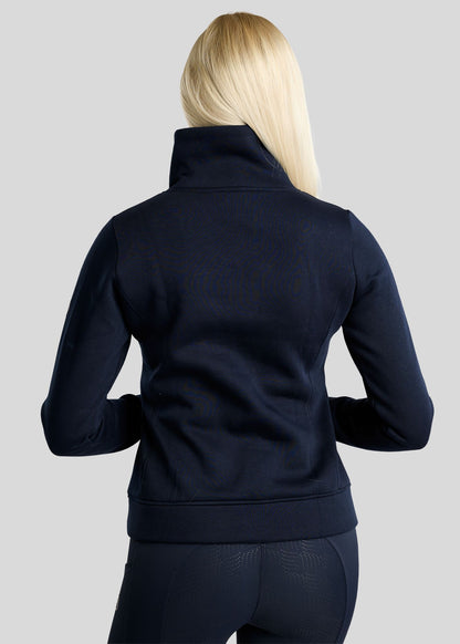 MoNaja Sudadera Montar con Cuello Alto y Cristales Golden Quartz - Navy