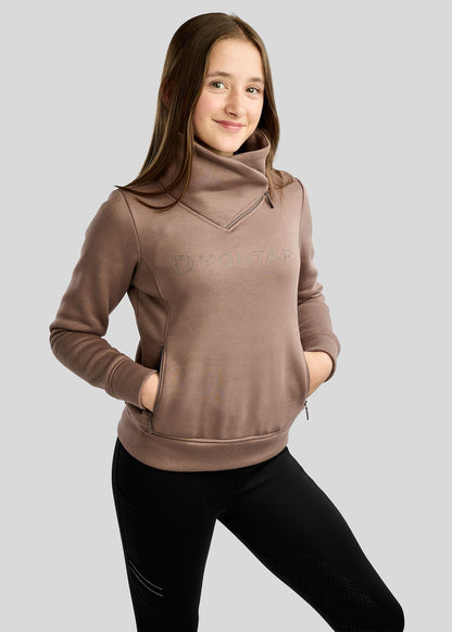 MoNaja Junior Sudadera con Cuello Alto y Cristales Golden Quartz - Nougat Brown