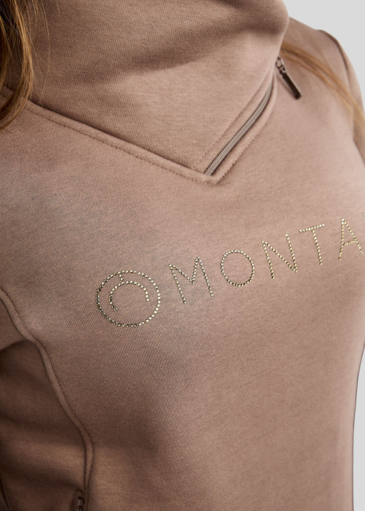 MoNaja Junior Sudadera con Cuello Alto y Cristales Golden Quartz - Nougat Brown