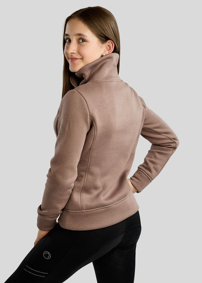MoNaja Junior Sudadera con Cuello Alto y Cristales Golden Quartz - Nougat Brown