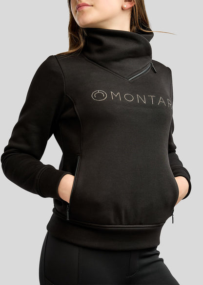 MoNaja Junior Sudadera con Cuello Alto y Cristales Golden Quartz - Negro