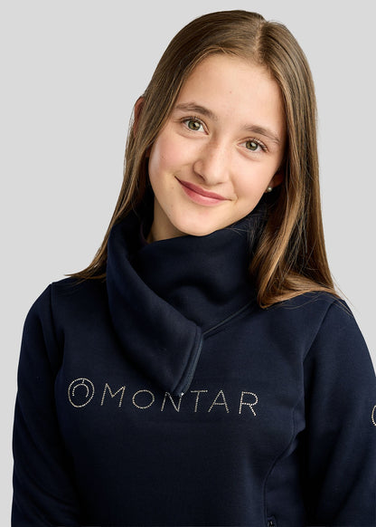 MoNaja Junior Sudadera con Cuello Alto y Cristales Golden Quartz - Navy