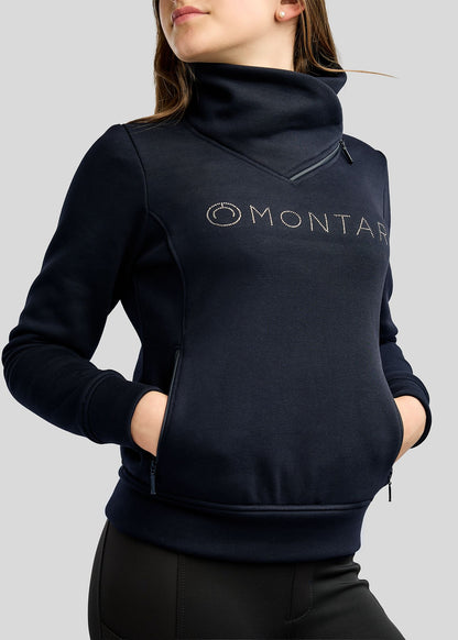 MoNaja Junior Sudadera con Cuello Alto y Cristales Golden Quartz - Navy