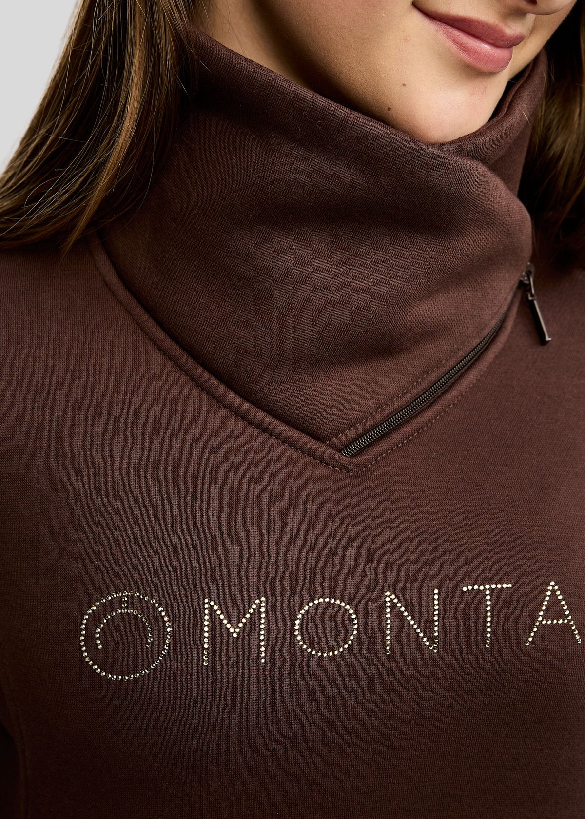 MoNaja Junior Sudadera con Cuello Alto y Cristales Golden Quartz - Black Peony