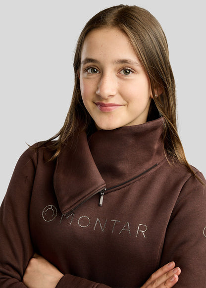 MoNaja Junior Sudadera con Cuello Alto y Cristales Golden Quartz - Black Peony
