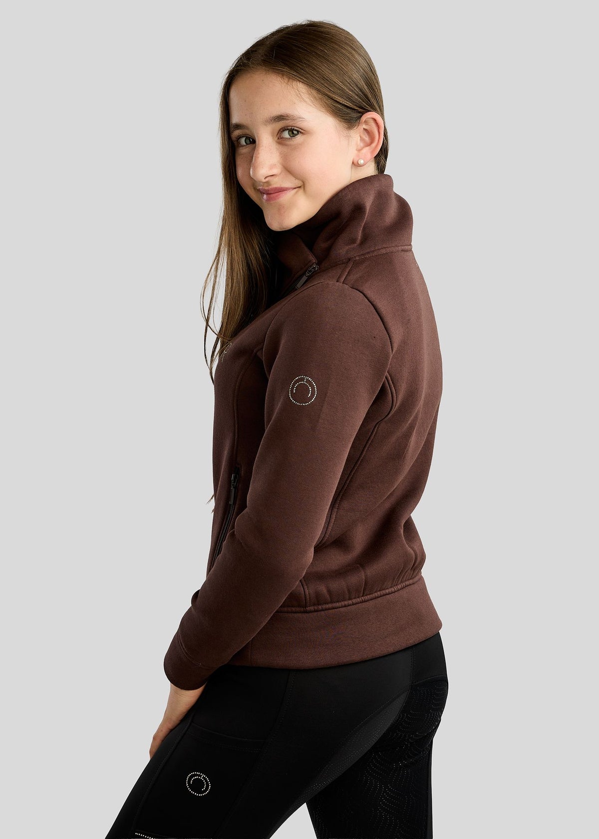 MoNaja Junior Sudadera con Cuello Alto y Cristales Golden Quartz - Black Peony