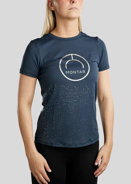 MoSille camiseta con Gun Metal Logo Print - Dark Slate