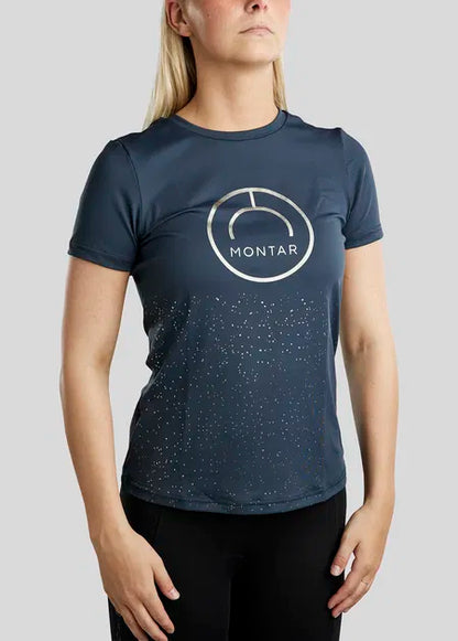 MoSille camiseta con Gun Metal Logo Print - Dark Slate