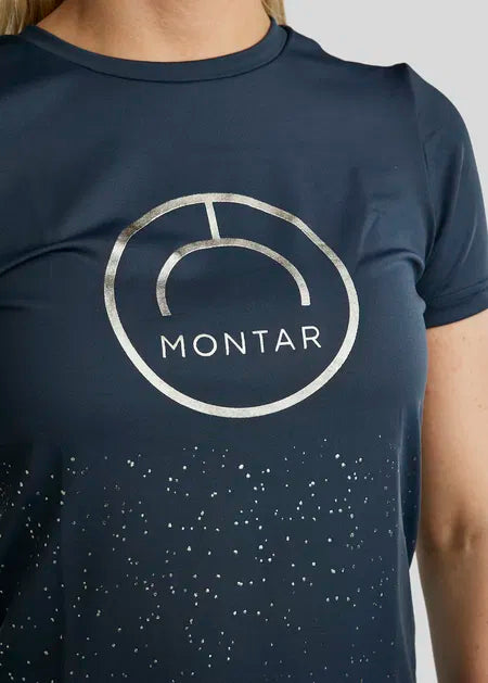 MoSille camiseta con Gun Metal Logo Print - Dark Slate
