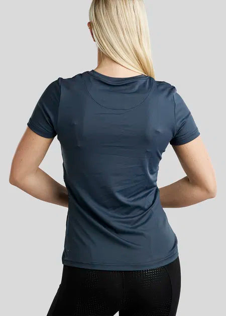 MoSille camiseta con Gun Metal Logo Print - Dark Slate