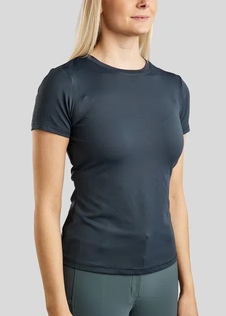 MoWendy T-Shirt with Lasercut Logo - Dark Slate