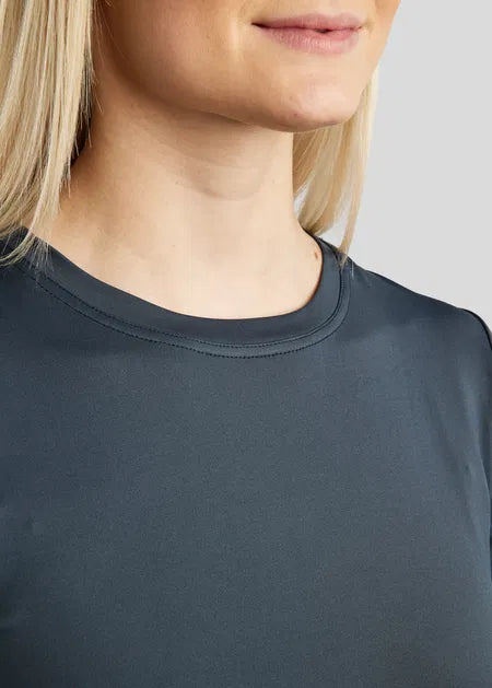MoWendy T-Shirt con Lasercut Logo - Dark Slate
