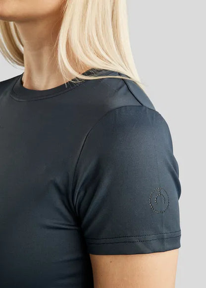 MoWendy T-Shirt con Lasercut Logo - Dark Slate