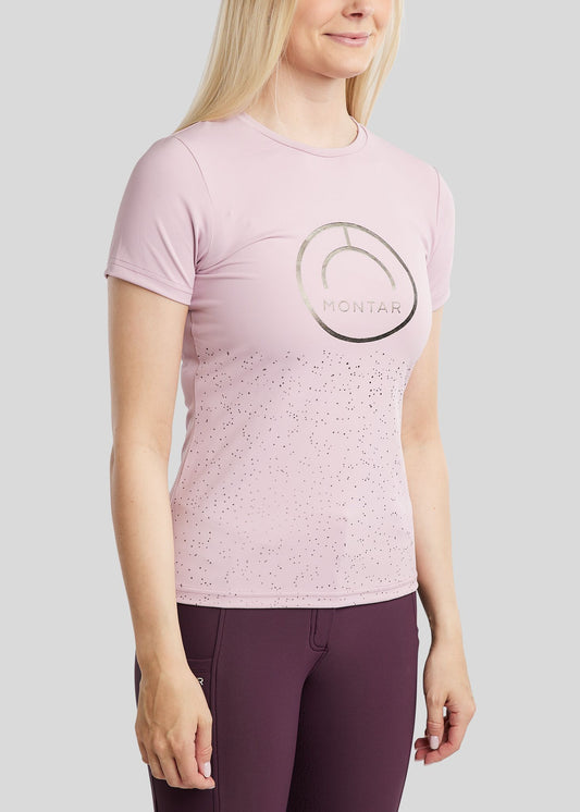 MiCille camiseta con champagne print - Cheeky Pink